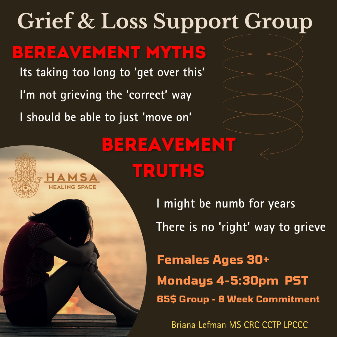 Grief & Loss Online Support Group For Women by Hamsa Healing Space