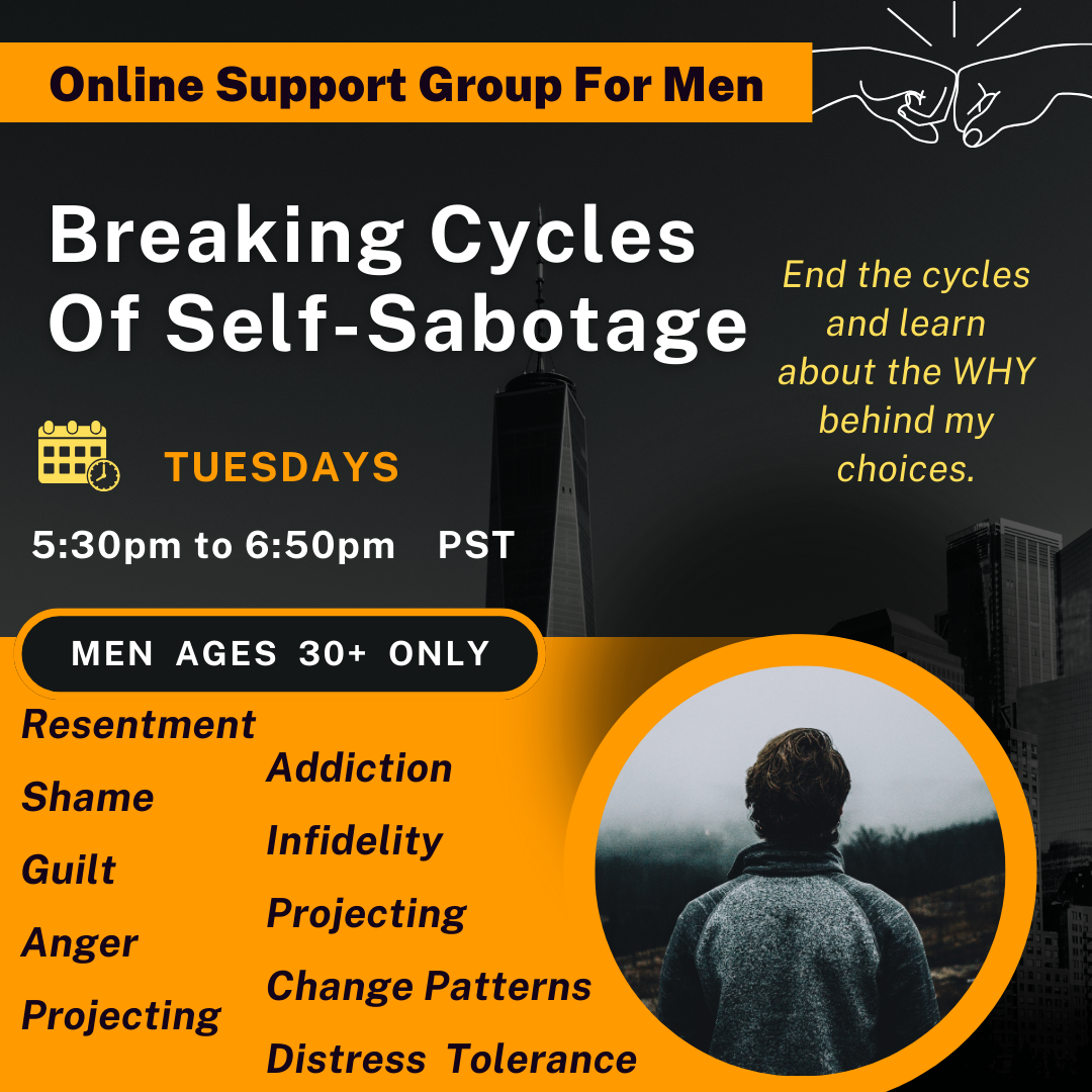 Men's Self Sabotage Online Support Group
