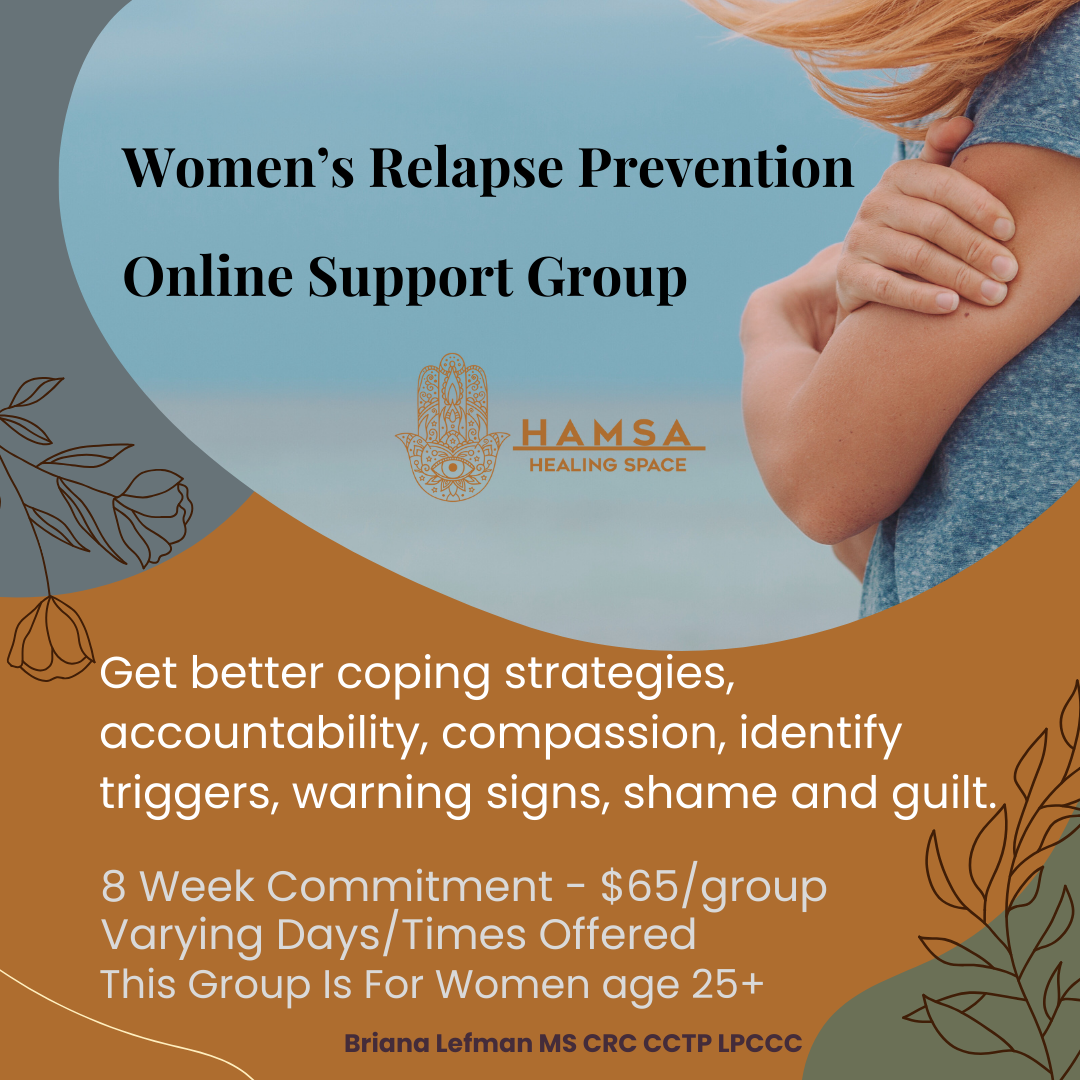 Womens Relapse Prevention Support Group Online by Hamsa Healing Space